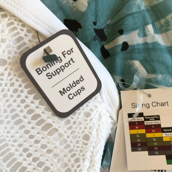 Time and Tru White Plus Size Bikini- NWT - Picture 8 of 9